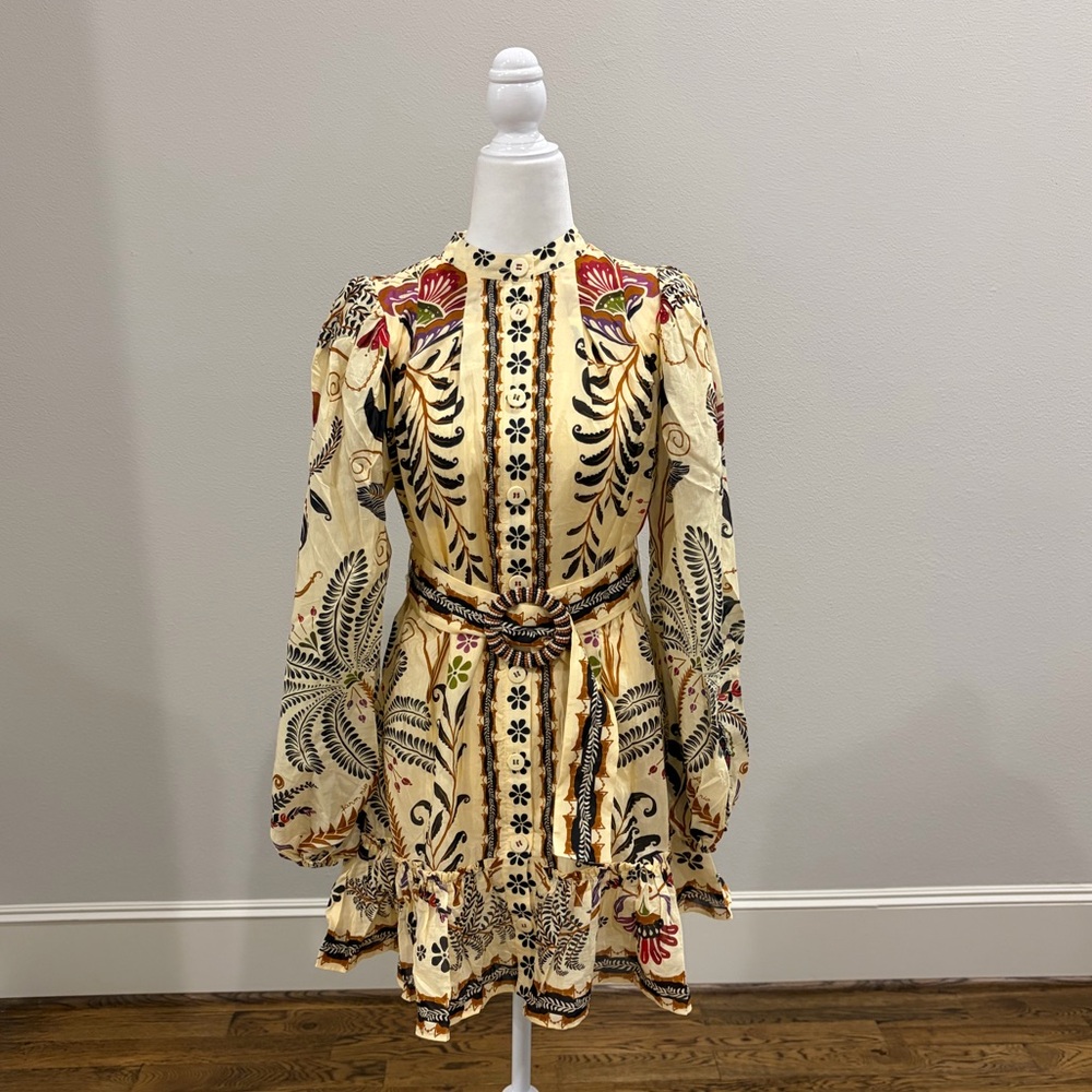 Farm Rio Classic Nature Sand Mini Dress - Picture 4 of 12